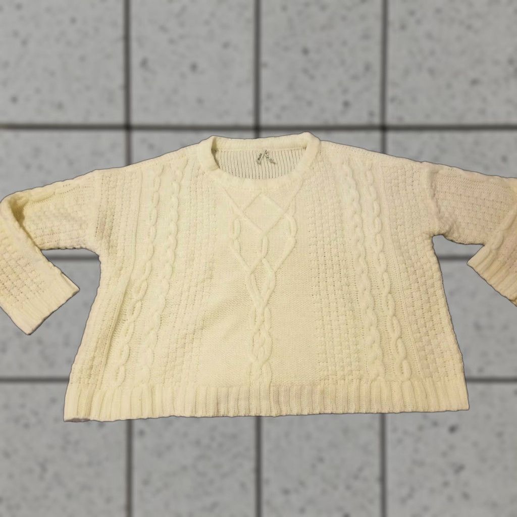 Vintage Mudd Sweater Womens L Ivory Cotton Pullover Size L / US 10 / IT 46 - 1 Thumbnail