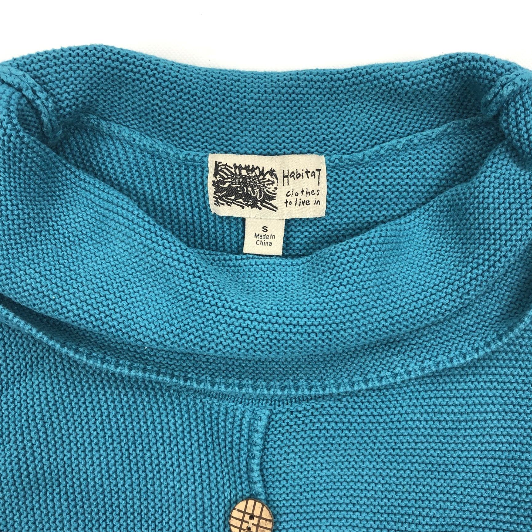 Habitat Habitat clothes to live in Women’s Teal Knit Cowl Neck Tunic Sweater Size S Size S / US 4 / IT 40 - 2 Thumbnail