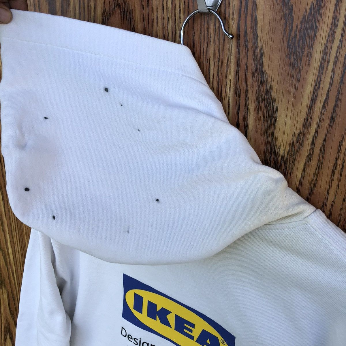 Ikea Vintage Ikea White Hoodie Size US L / EU 52-54 / 3 - 3 Thumbnail