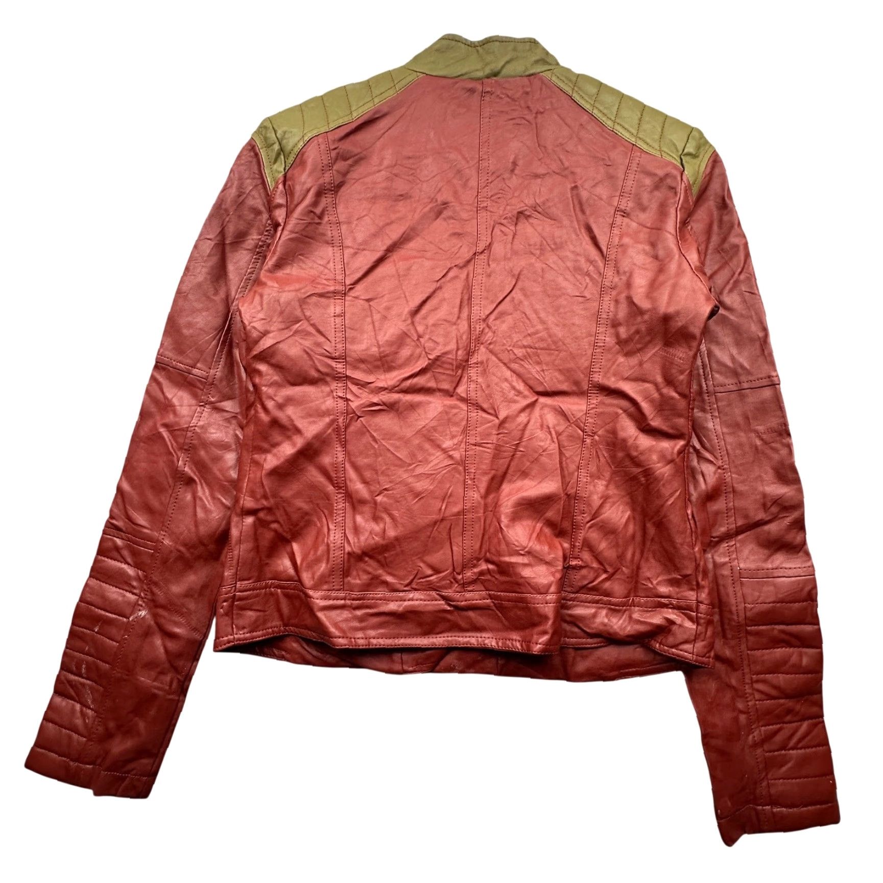 DC Comics VINTAGE Wonder Woman Robe Factory Faux Leather Moto Zip Jacket Womens Medium Red Maroon DC Comics Bomber Jacket Womens M Red Maroon Size ONE SIZE - 2 Thumbnail