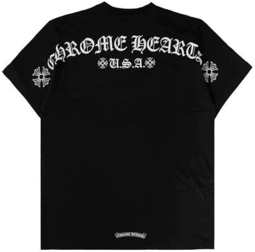 image of Chrome Hearts Shoulder Logo Tee in Black, Men's (Size Medium)