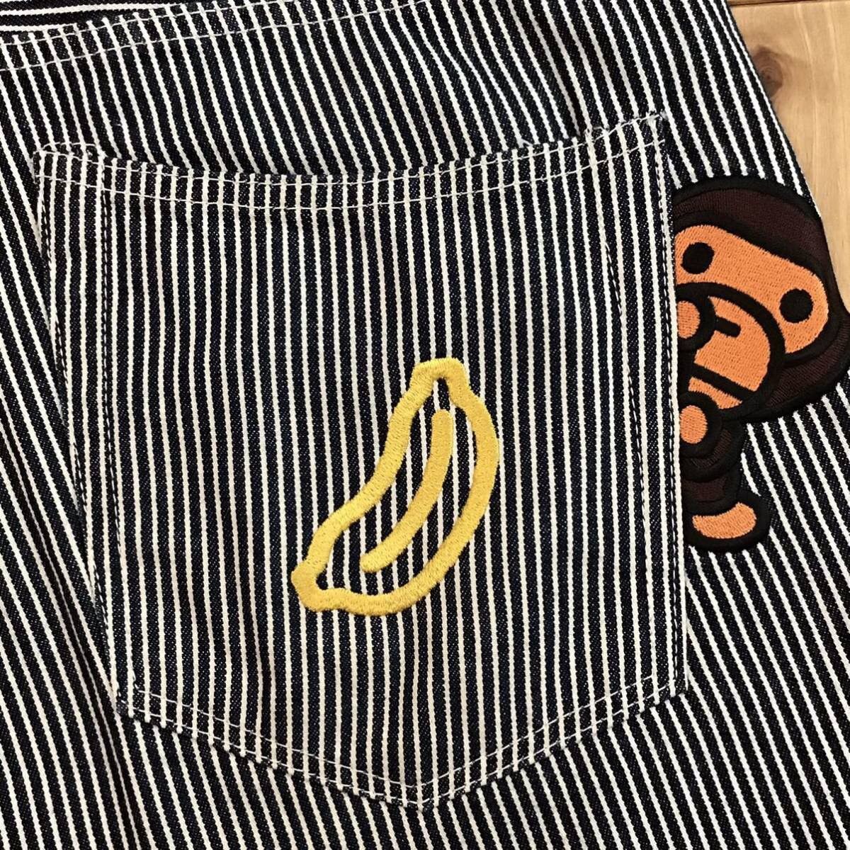 Bape × Nigo BAPE Milo embroidered hickory shorts a bathing ape ★size M Size US 32 / EU 48 - 4 Thumbnail