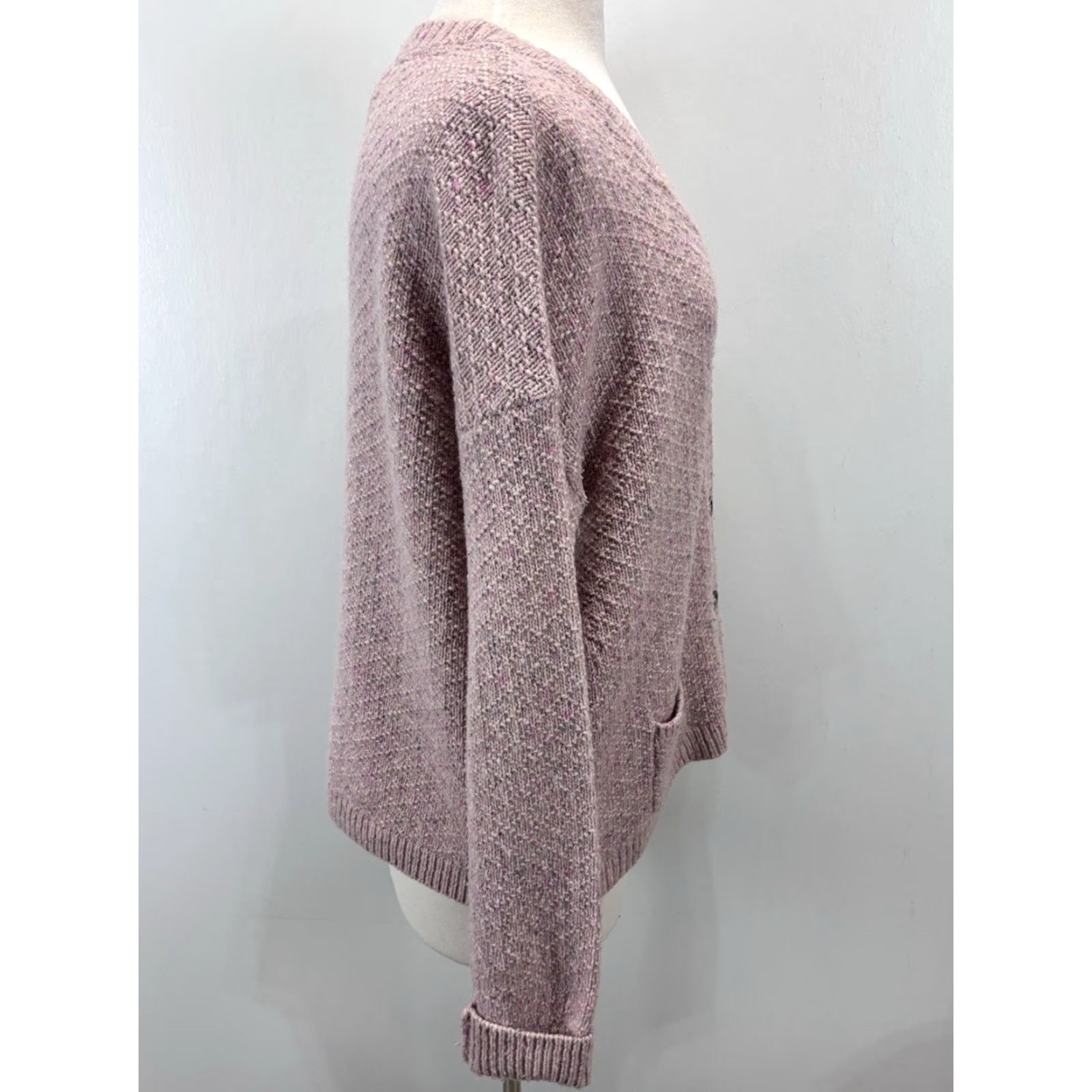 Vintage Sundance Knit Merino Alpaca Cardigan Sweater Large Pink Bohemian Womens Size L / US 10 / IT 46 - 4 Thumbnail
