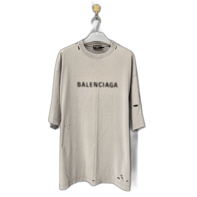 Balenciaga Balenciaga Printed Distressed Short Sleeve Shirt-2505 Size US XS / EU 42 / 0 - 1 Thumbnail