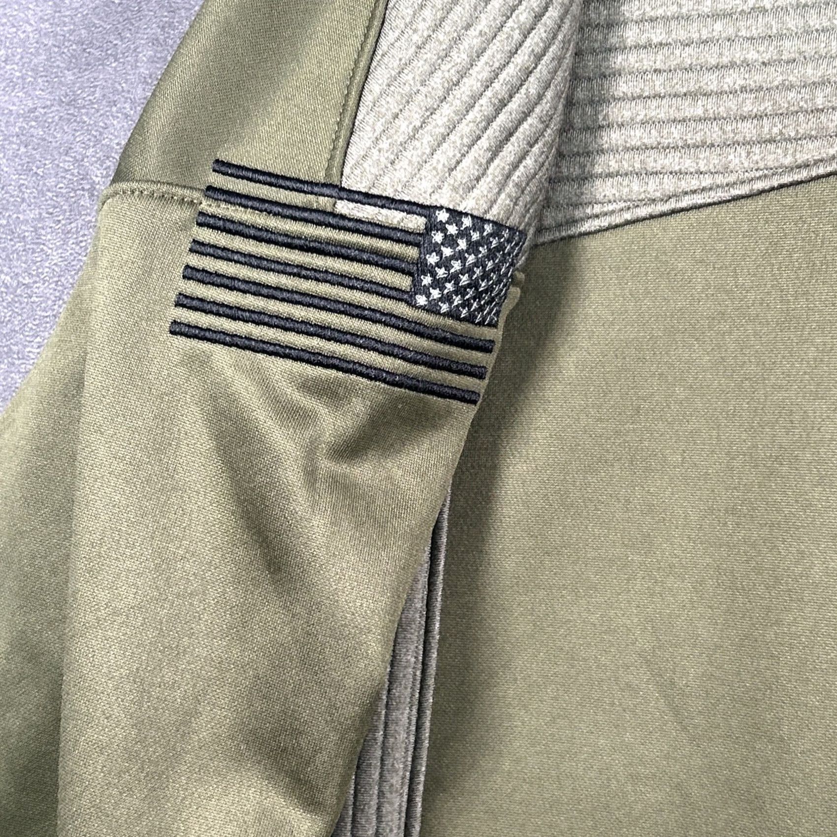 Duluth Trading Company Duluth Trading Co Performance Jacket Mens XL Green Hooded Full Zip Windbreaker USA Flag Outdoor SGDC Size US XL / EU 56 / 4 - 3 Thumbnail