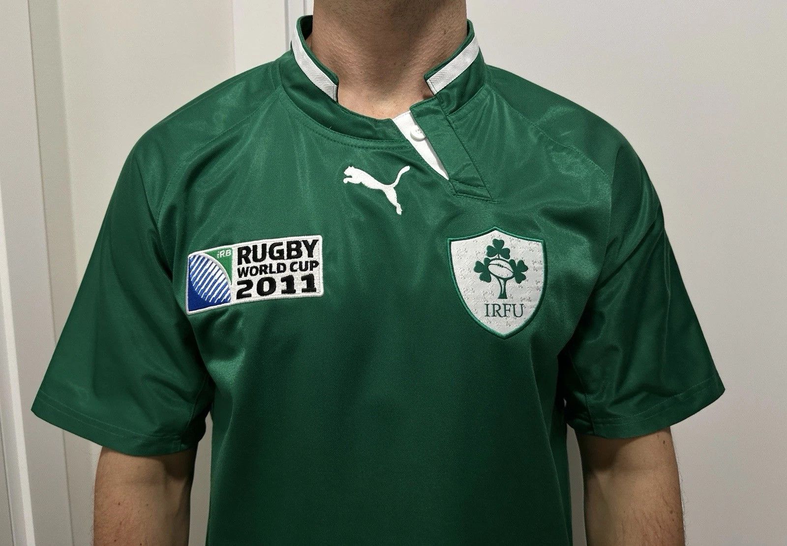 Puma National Team Ireland 2011 World Cup Rugby Jersey T-Shirt Size US L / EU 52-54 / 3 - 2 Thumbnail