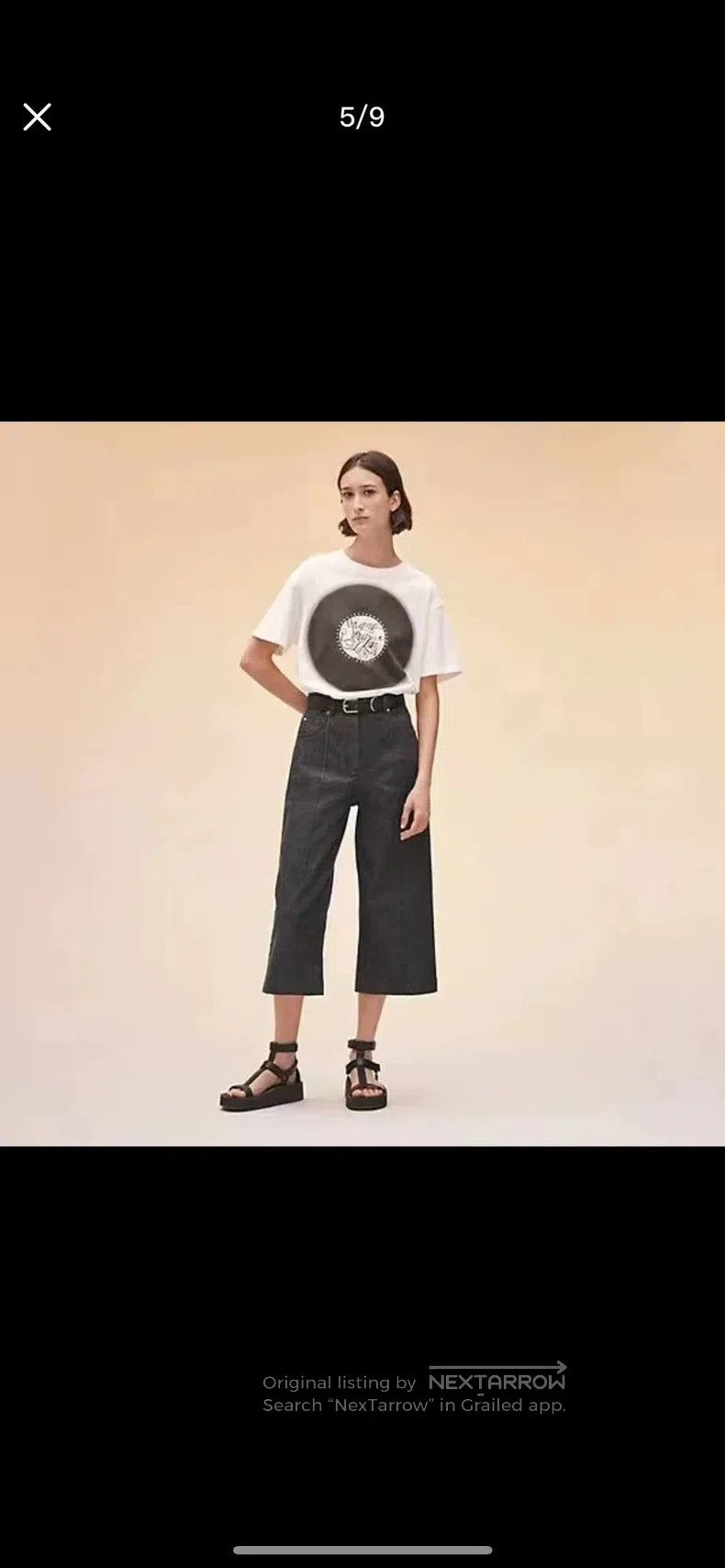 Hermes Hermes White Lettering Printed Short Sleeve Size XXS / US 00 / IT 34 - 4 Thumbnail