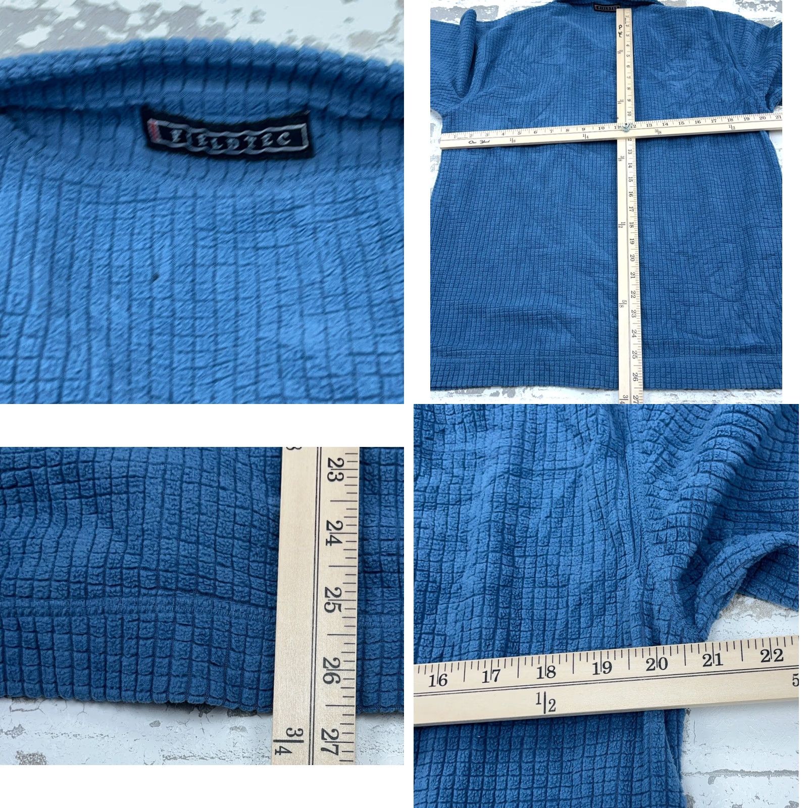 Vintage Southern Marsh Men Sweater Pullover M Blue 1/4 Zip Fleece Mock Neck Logo Embroidered Zipper Knit Regular Autumn Winter Size US M / EU 48-50 / 2 - 8 Thumbnail