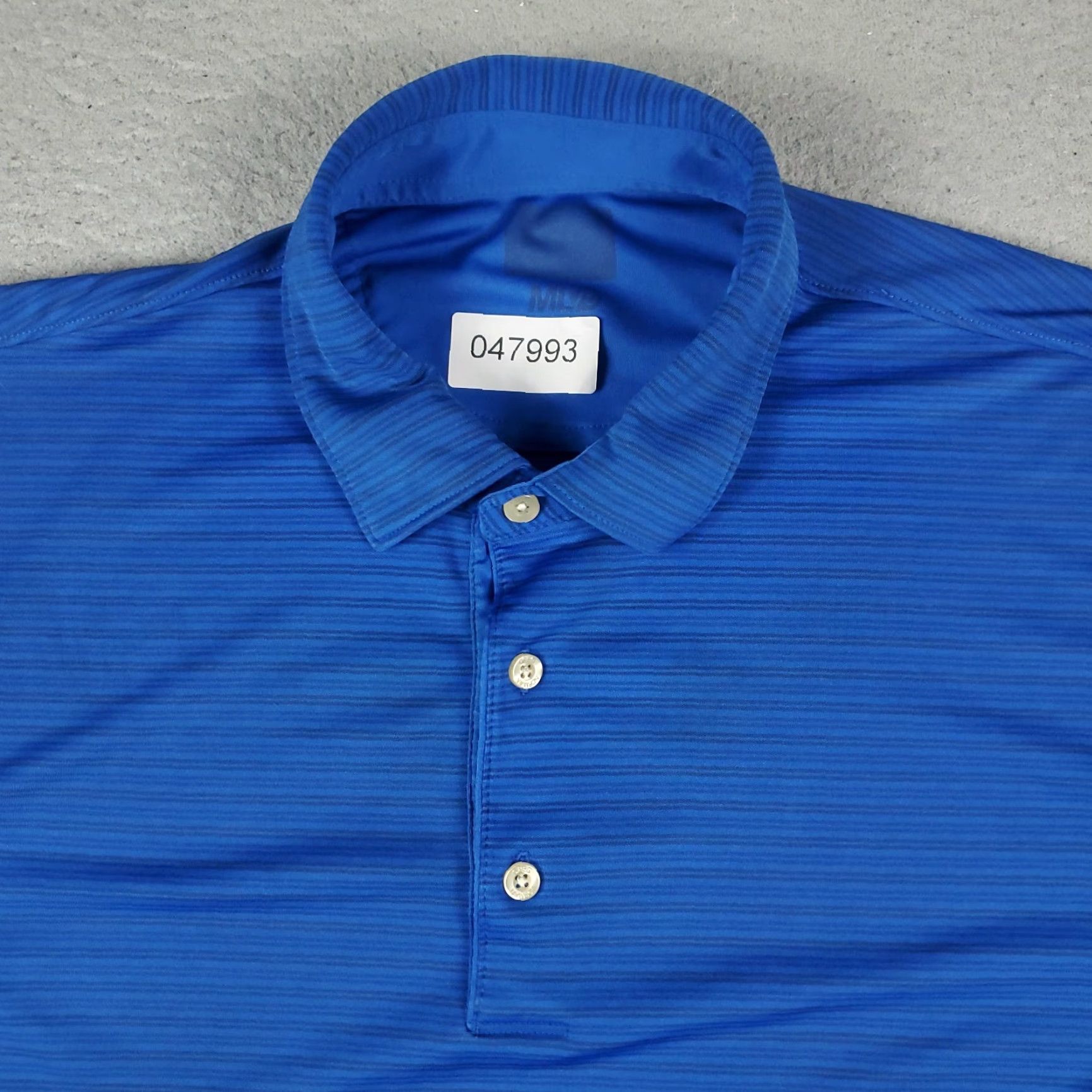 Vintage Greg Norman Polo Shirt Mens L Blue Striped Shark Golf Casual Short Sleeve Polo Shirt Size US L / EU 52-54 / 3 - 2 Thumbnail