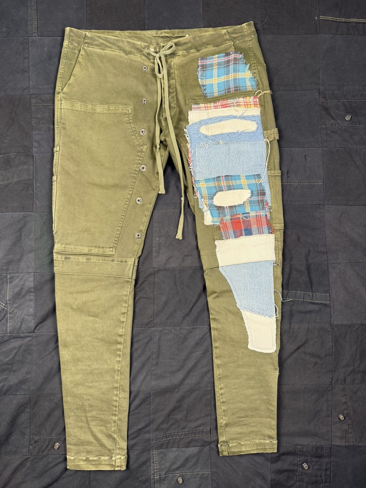Patchwork Work Pants