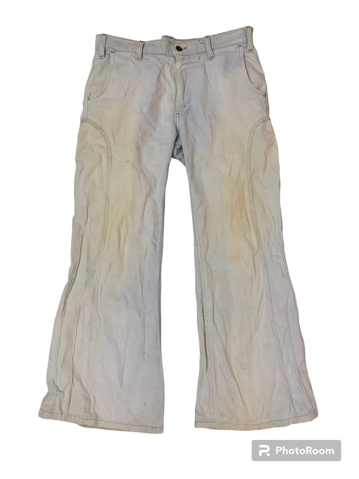 Levi's Vintage Clothing Rare Levi’s 60’’s 70’s Stamp Button 12 Flare Denim Pants Size US 33 - 1 Thumbnail