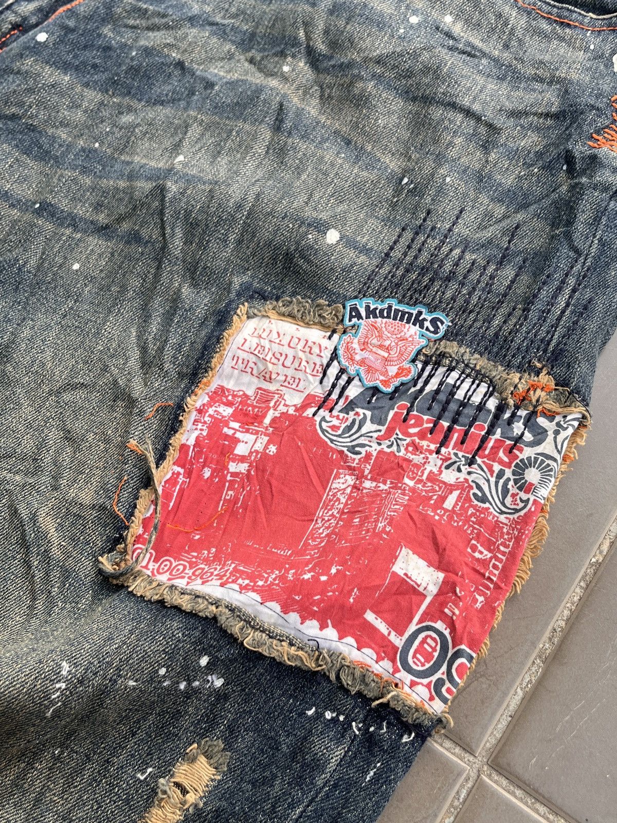 Akademiks AKADEMIKS BAGGY ART EMBROIDERED PANTS Size US 44 / EU 60 - 4 Thumbnail