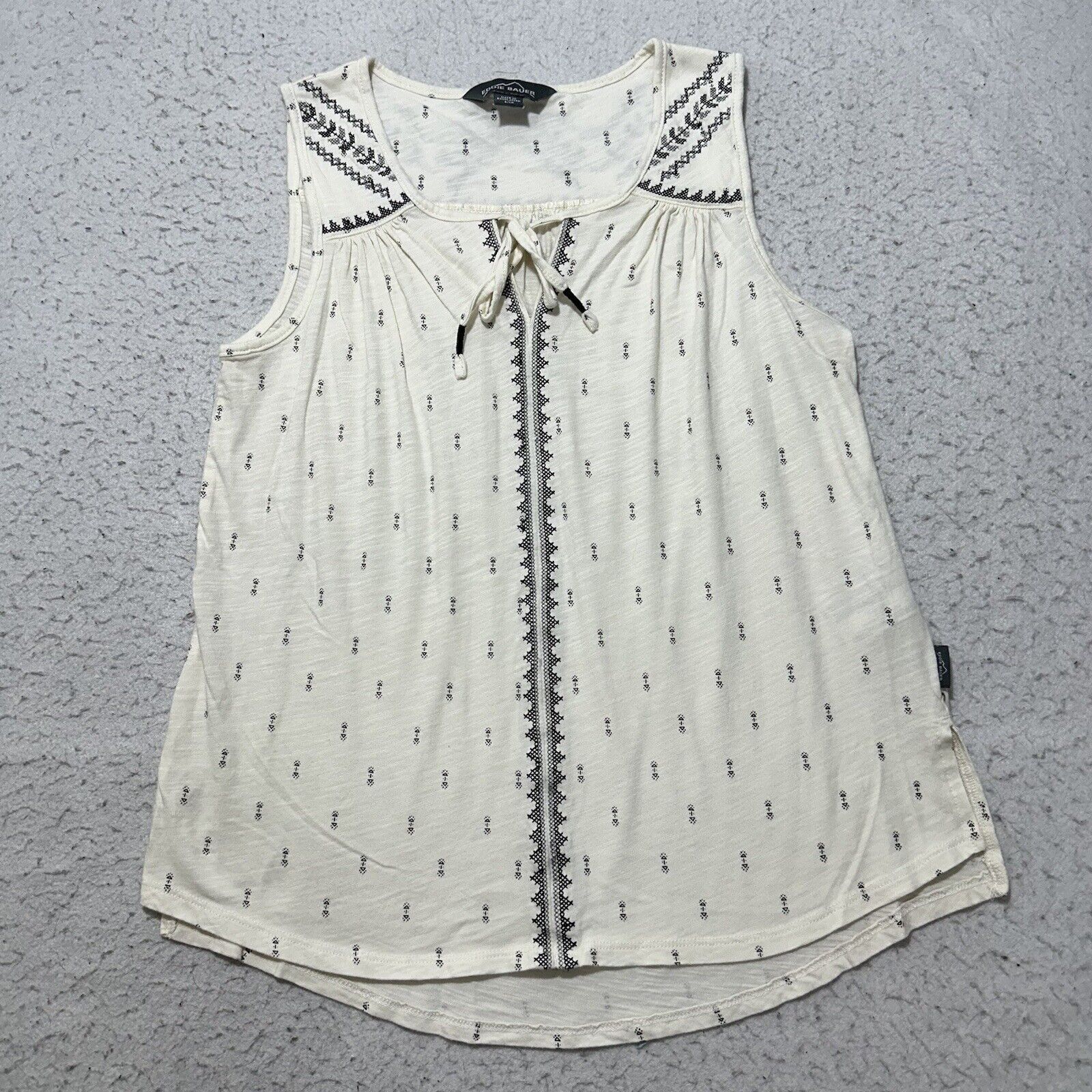 Eddie Bauer Eddie Bauer Small Cream Boho Pullover Tank Top Blouse Size S / US 4 / IT 40 - 1 Thumbnail