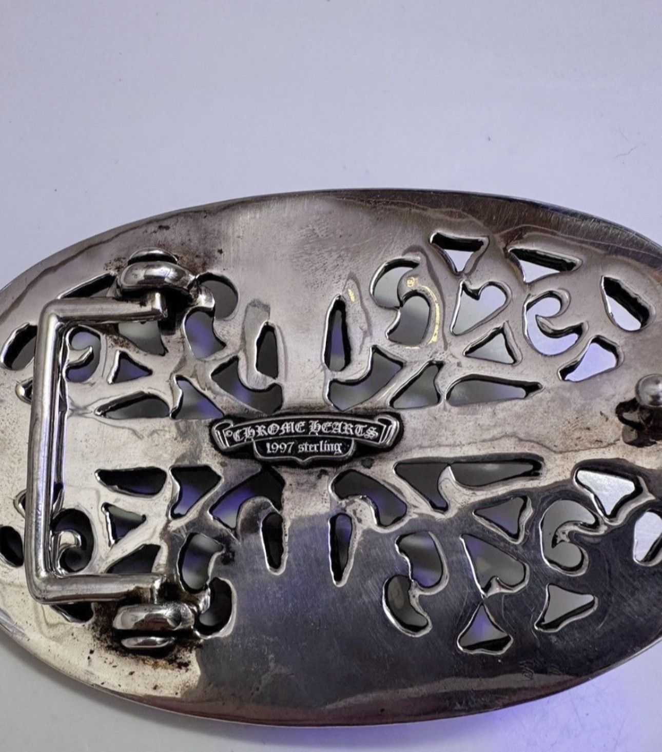 Chrome Hearts Chrome Hearts XL Giant Huge Oval Cross Belt Buckle Size ONE SIZE - 8 Thumbnail