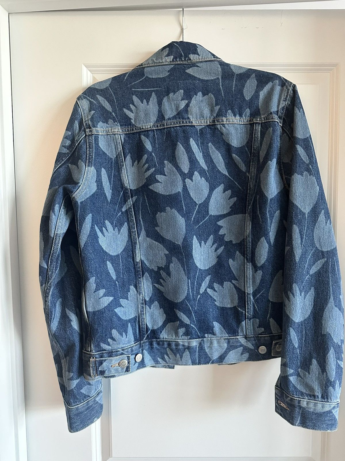Sandro Flower Print Denim Jacket - Sandro Sz Small Size US S / EU 44-46 / 1 - 2 Thumbnail