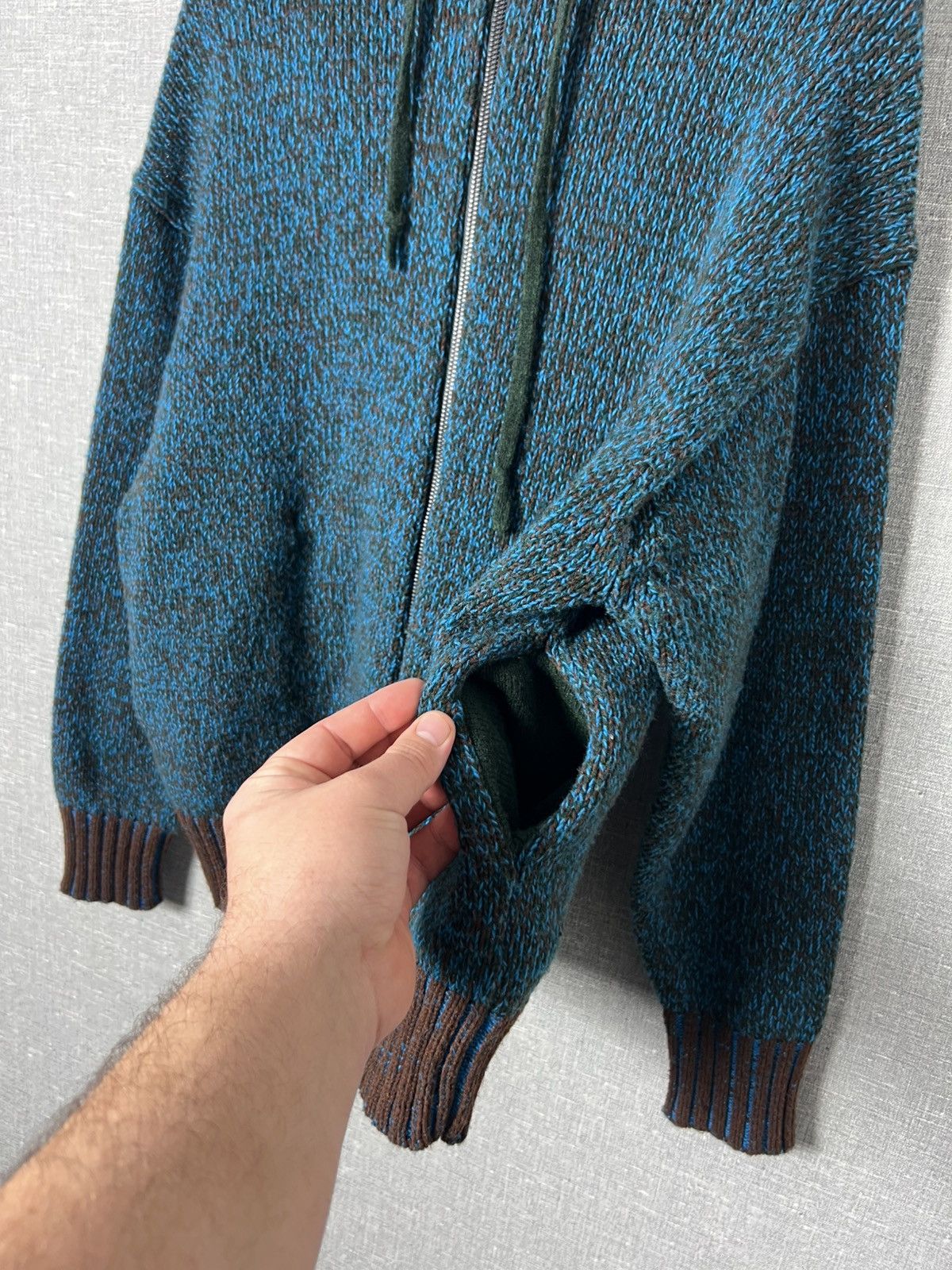 Marni × Uniqlo MARNI X UNIQLO Bi-Color Oversized Knitted Zip Hoodie Size S Size US S / EU 44-46 / 1 - 5 Thumbnail