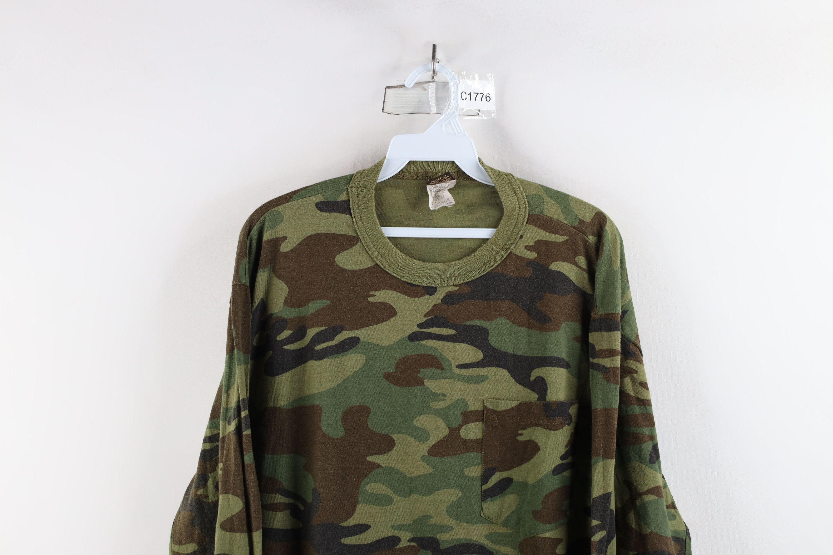 Vintage Vintage 90s Streetwear Thin Camouflage Long Sleeve T-Shirt Size US XL / EU 56 / 4 - 2 Thumbnail