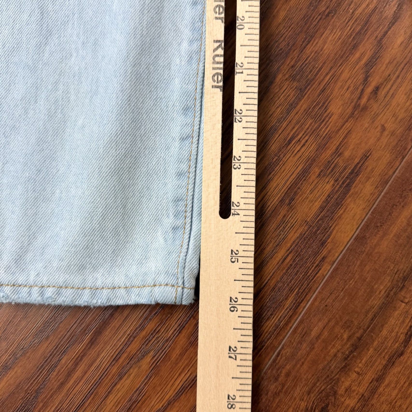 Levi's Levi's Ribcage Jeans Women Regular 25 Blue 25x26 Denim Ankle Straight Button Fly 100% Cotton Size 42" / US 20 - 6 Thumbnail