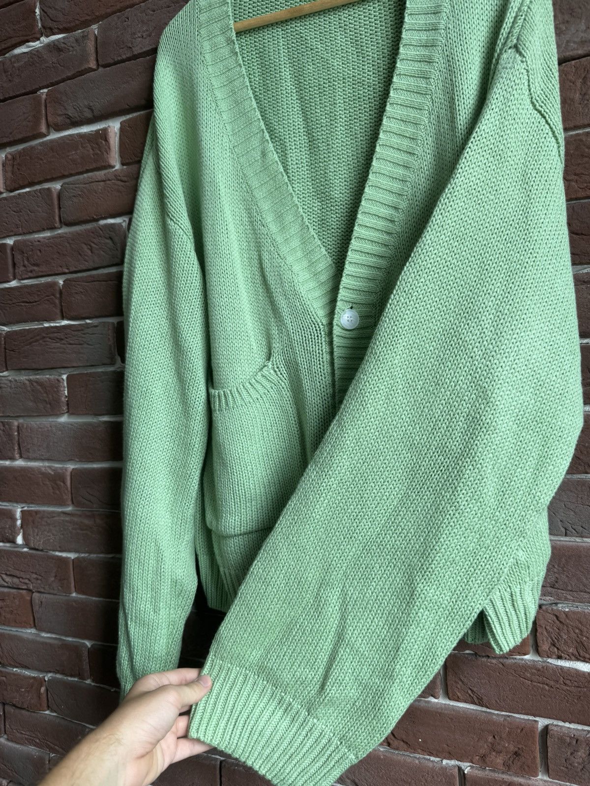 Japanese Brand Rare Ruben Kone Cardigan Heavy Knitted Sweater Mint Large Size US L / EU 52-54 / 3 - 8 Thumbnail