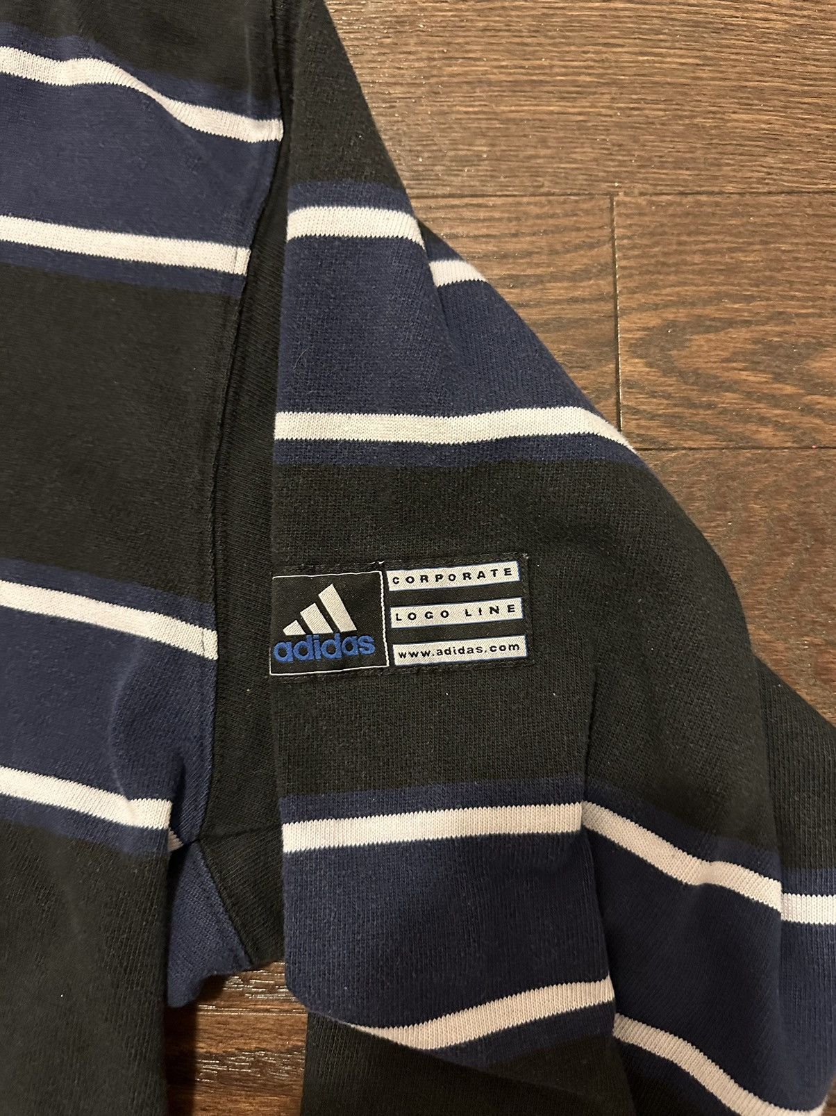 Adidas Vintage Adidas Rugby Stripe Polo Size US M / EU 48-50 / 2 - 3 Thumbnail