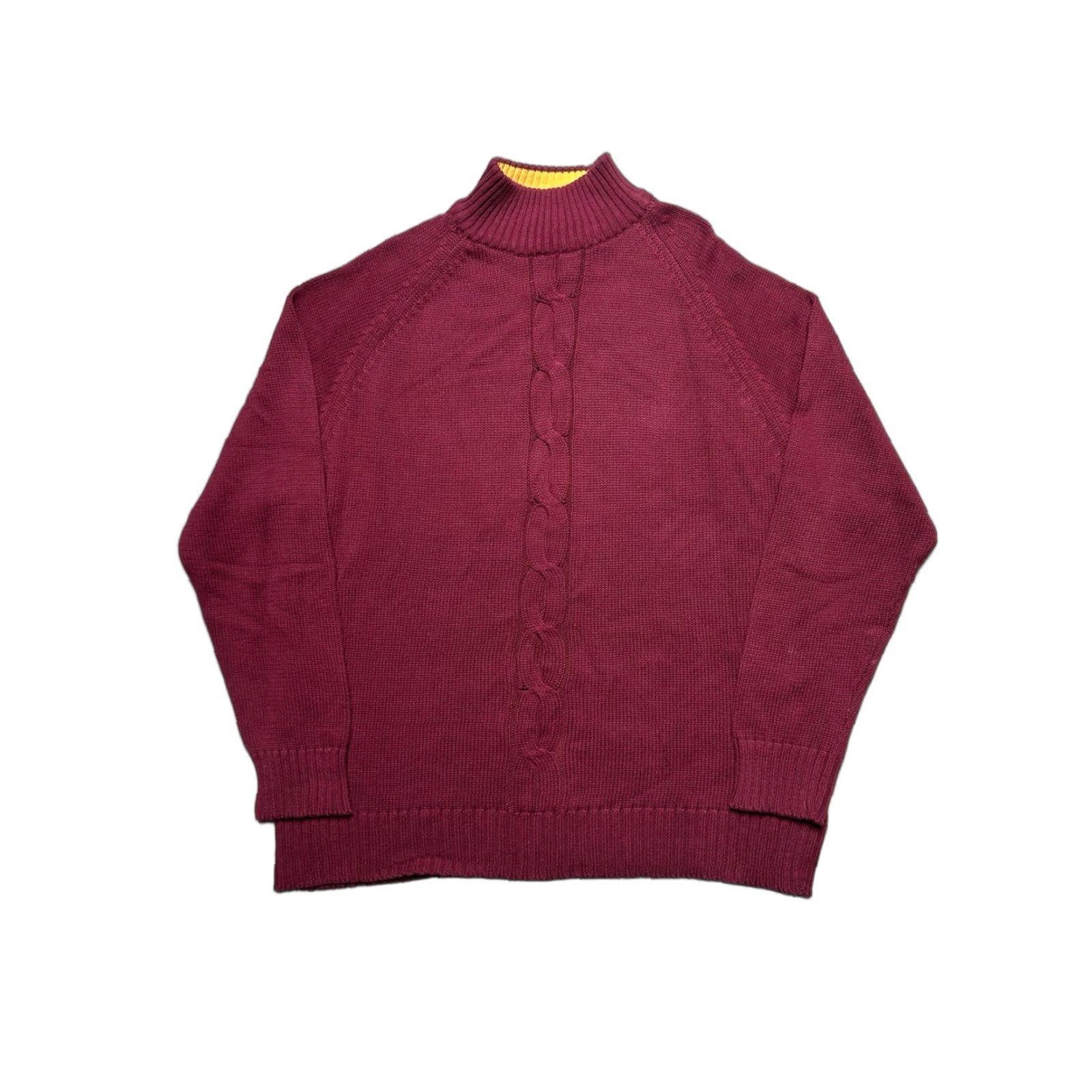 Vintage VINTAGE Physical Science Sweater Pullover Cable-Knit Red XL Men NWT Maroon Burgundy Cotton” Size US XL / EU 56 / 4 - 1 Thumbnail