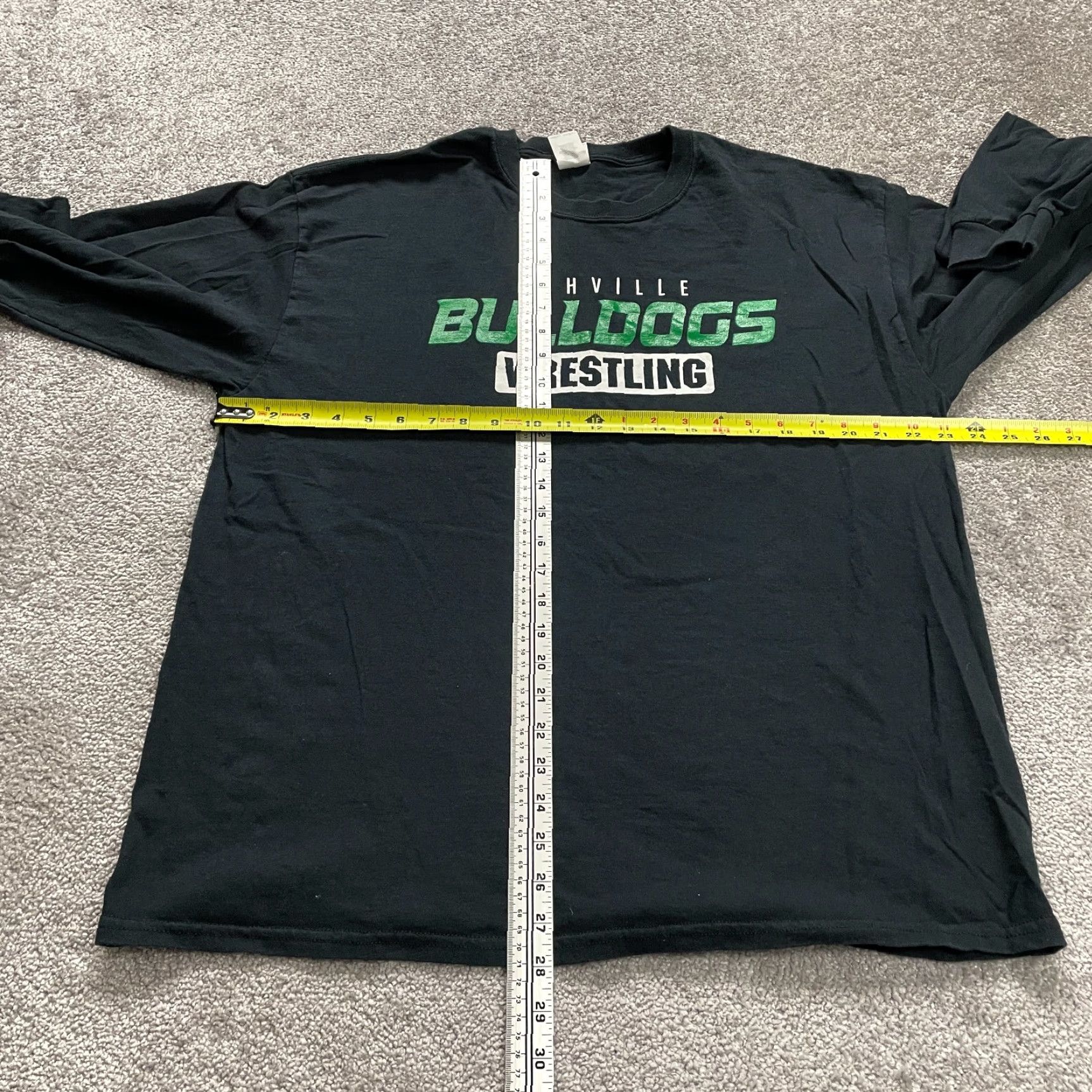 Gildan Gildan Heavy Cotton T-Shirt Men XL Black Graphic Ashville Bulldogs Wrestling Tee Size US XL / EU 56 / 4 - 7 Thumbnail