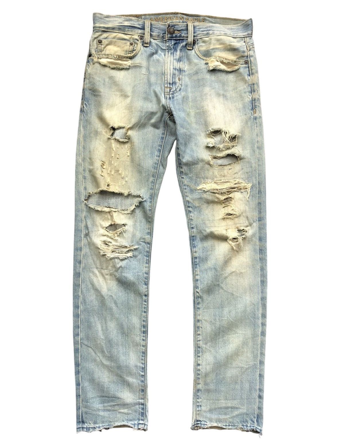 American Eagle Outfitters 💸LASTDROP💸 American Eagle Ripped Rusty Jeans Punk Style Size US 32 / EU 48 - 1 Thumbnail