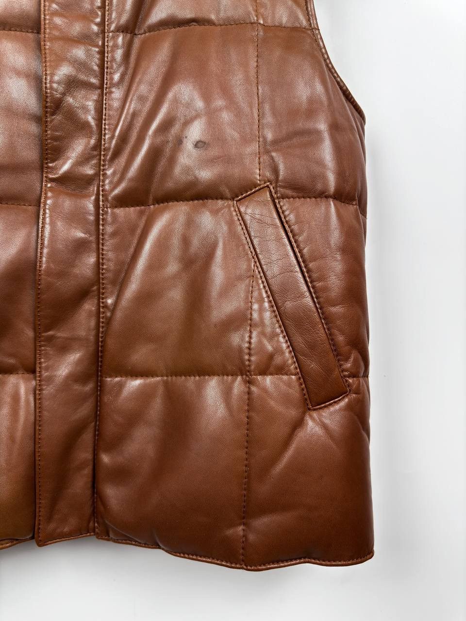 Loro Piana Loro Piana Leather Padded Vest Size US XS / EU 42 / 0 - 6 Thumbnail