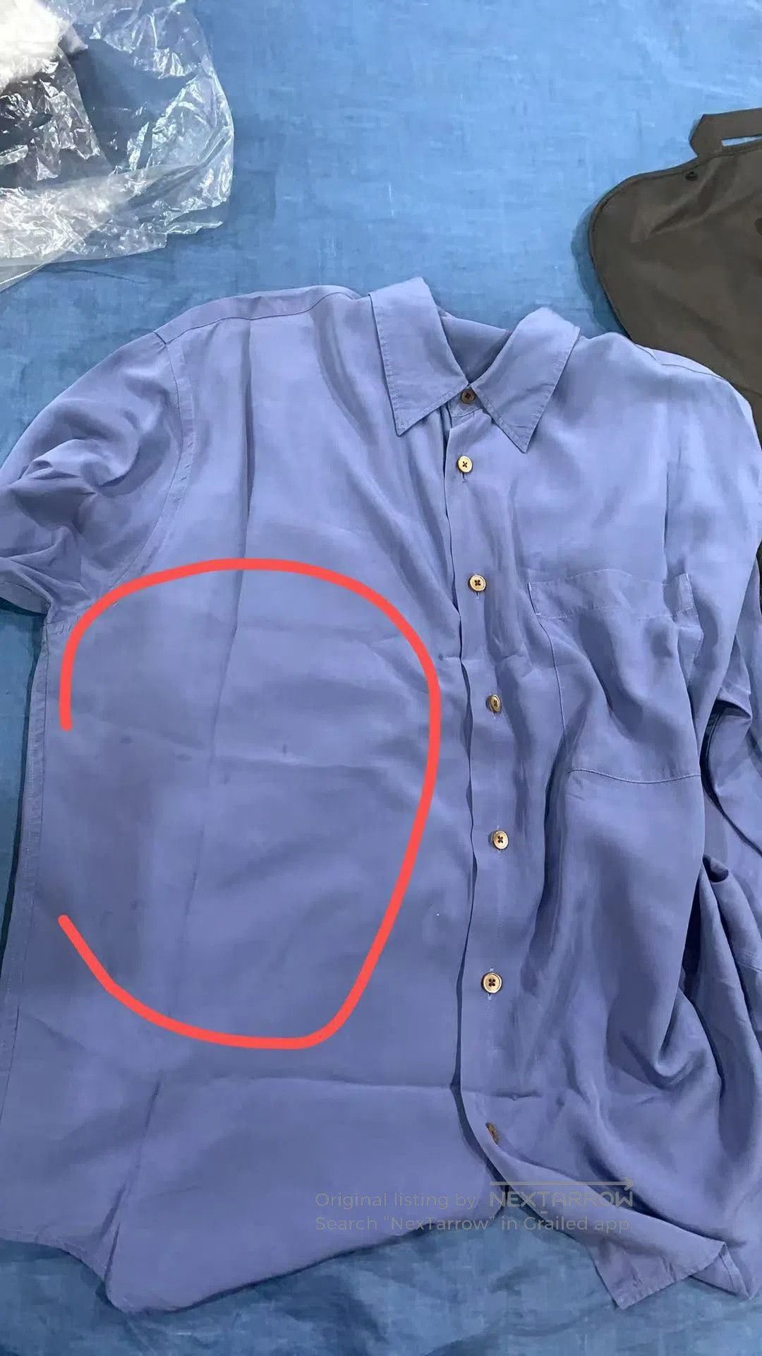 Lemaire Lemaire 23SS Blue Lyocell Shirt. Size US S / EU 44-46 / 1 - 7 Thumbnail