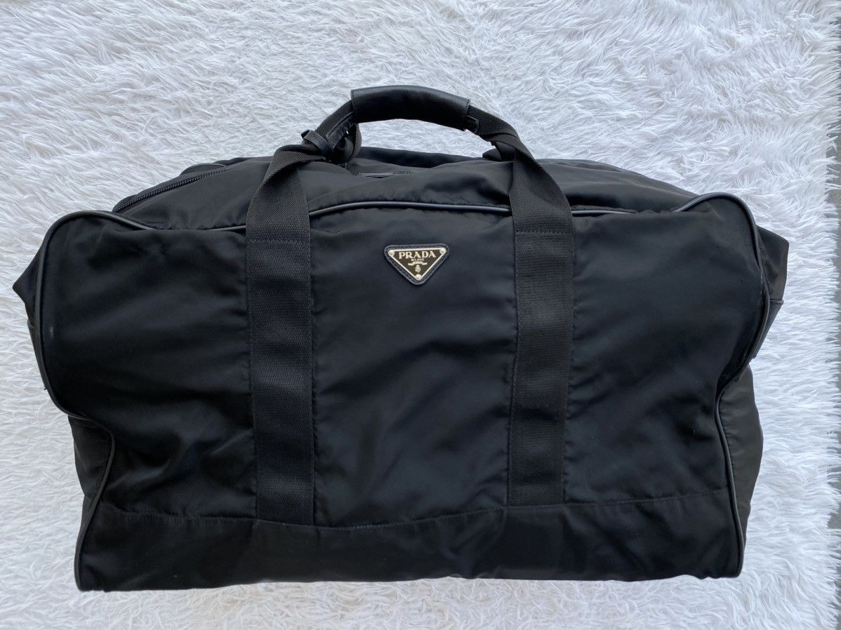 Prada PRADA Duffle Travel Carry Handbag Shoulder Bag Black Nylon Size ONE SIZE - 9 Thumbnail