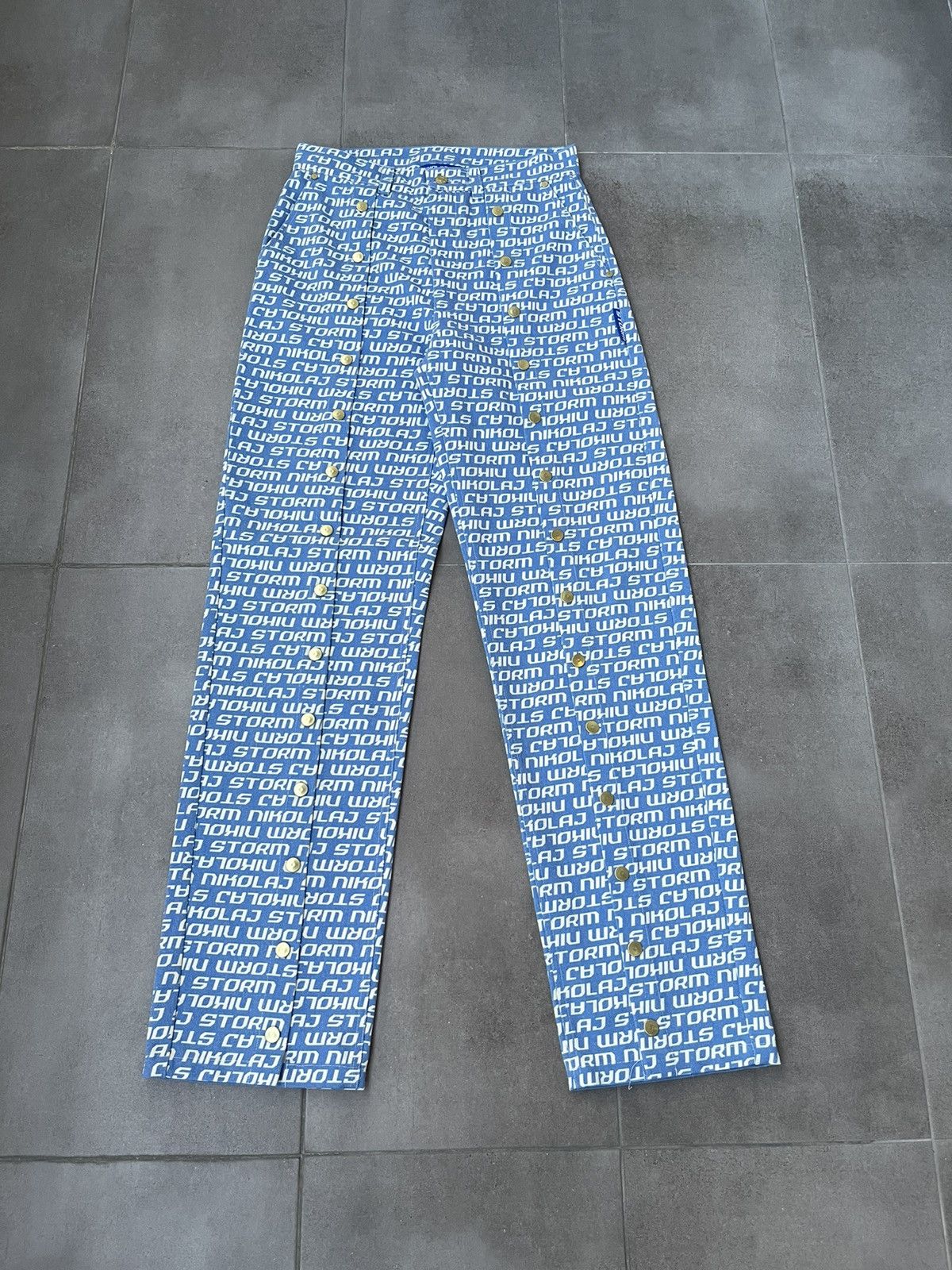 Other !DS! SS23 Nikolaj Storm Chaco Monogram Denim Pants Size US 30 / EU 46 - 4 Thumbnail