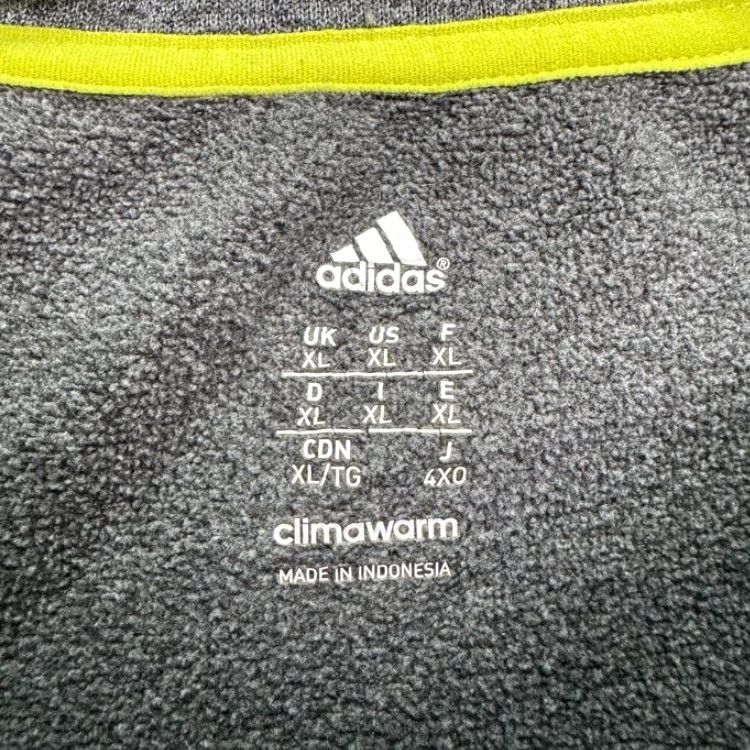 Adidas Adidas Climawarm Graphic Pullover Sweatshirt Men XL Gray Neon Logo Fleece Active Size US XL / EU 56 / 4 - 6 Thumbnail