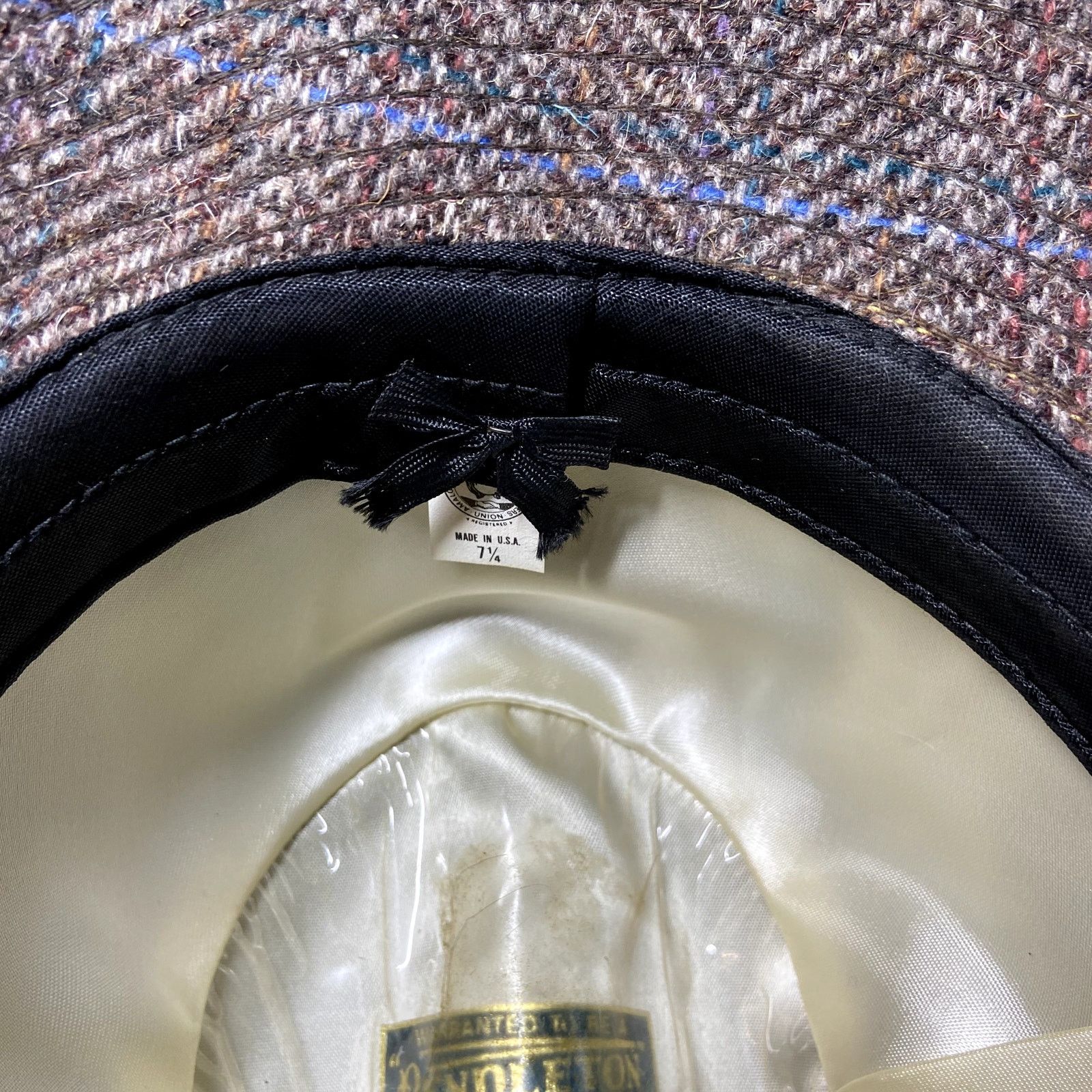 Vintage Pendleton Fedora Walking Hat 60s Wool Tweed 7 1/4