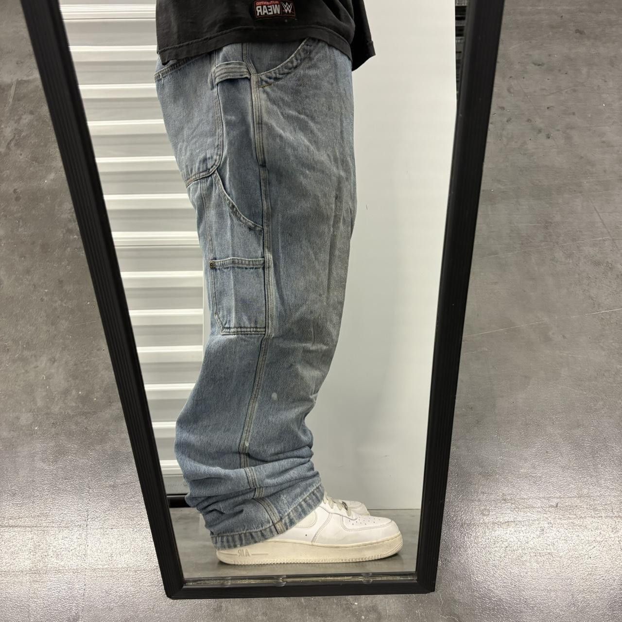 Vintage Crazy Vintage Y2K/2000s Baggy Workwear Carpenter Style Skater Medium Wash Denim Jeans! Size US 42 / EU 58 - 2 Thumbnail