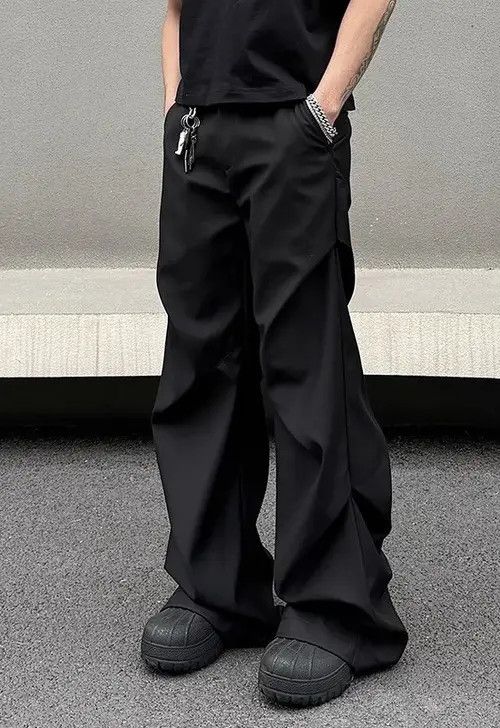 Japanese Brand × Vintage Outdoor retro cleanfit ruched pleated flared pants Size US 34 / EU 50 - 2 Thumbnail