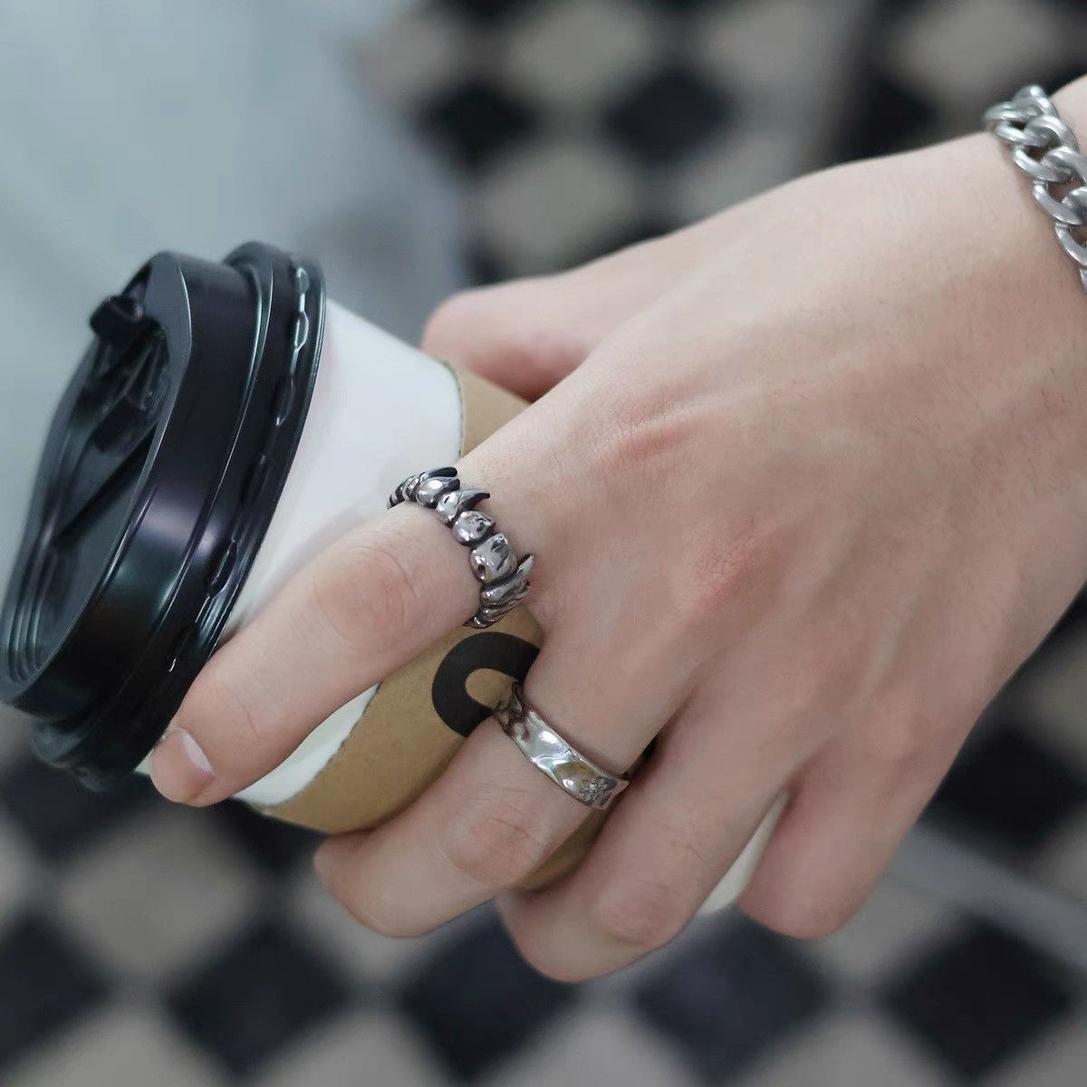 Japanese Brand × Vintage Retro punk rings Size ONE SIZE - 2 Thumbnail