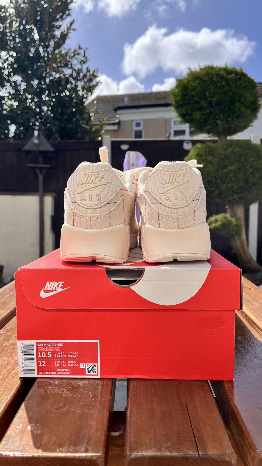 Nike NIKE AIR MAX 90 PINSTRIPE-NATURAL CHILLI Size US 10.5 / EU 43-44 - 4 Thumbnail
