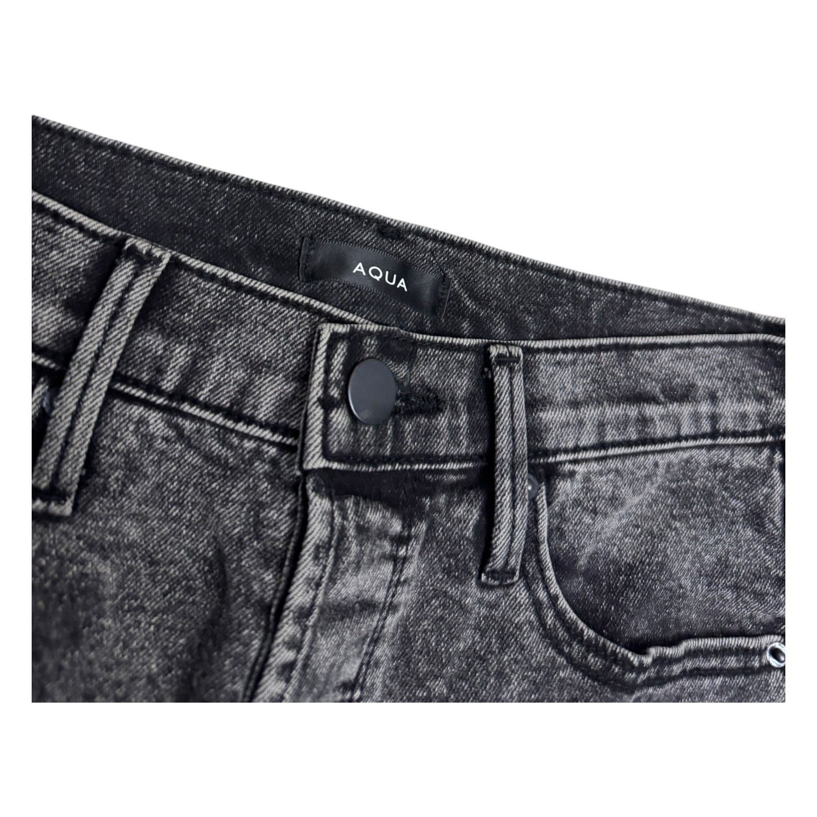 AQUA AQUA Designer BARREL JEANS Denim Grey Pants 25 Size 25" / US 0 / IT 36 - 3 Thumbnail