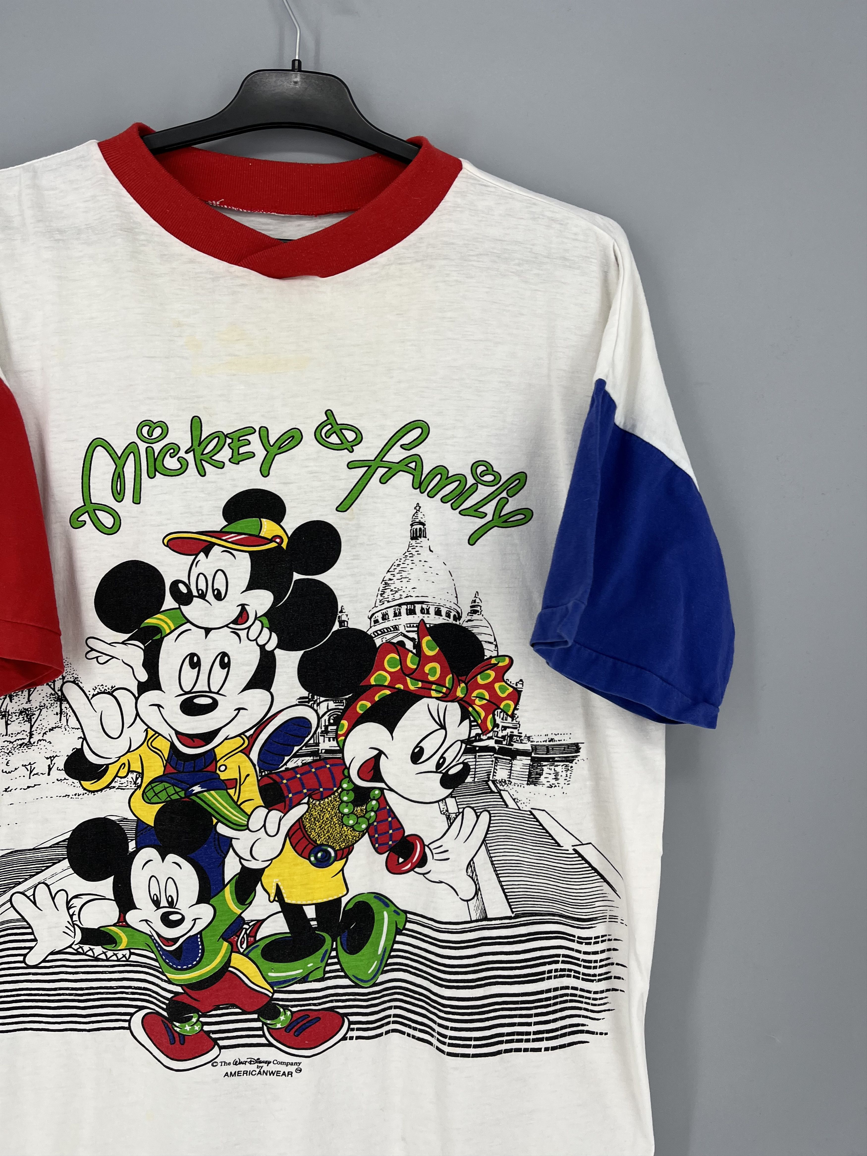 Disney VTG Disney Mickey & Family Colorblock T-Shirt Americanwear Size US XL / EU 56 / 4 - 5 Thumbnail