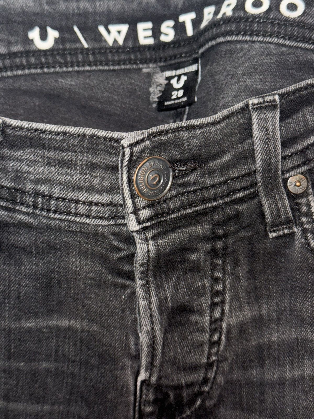 True Religion True Religion x Russell Westbrook Distressed Jeans 28x30 Size US 28 / EU 44 - 7 Thumbnail