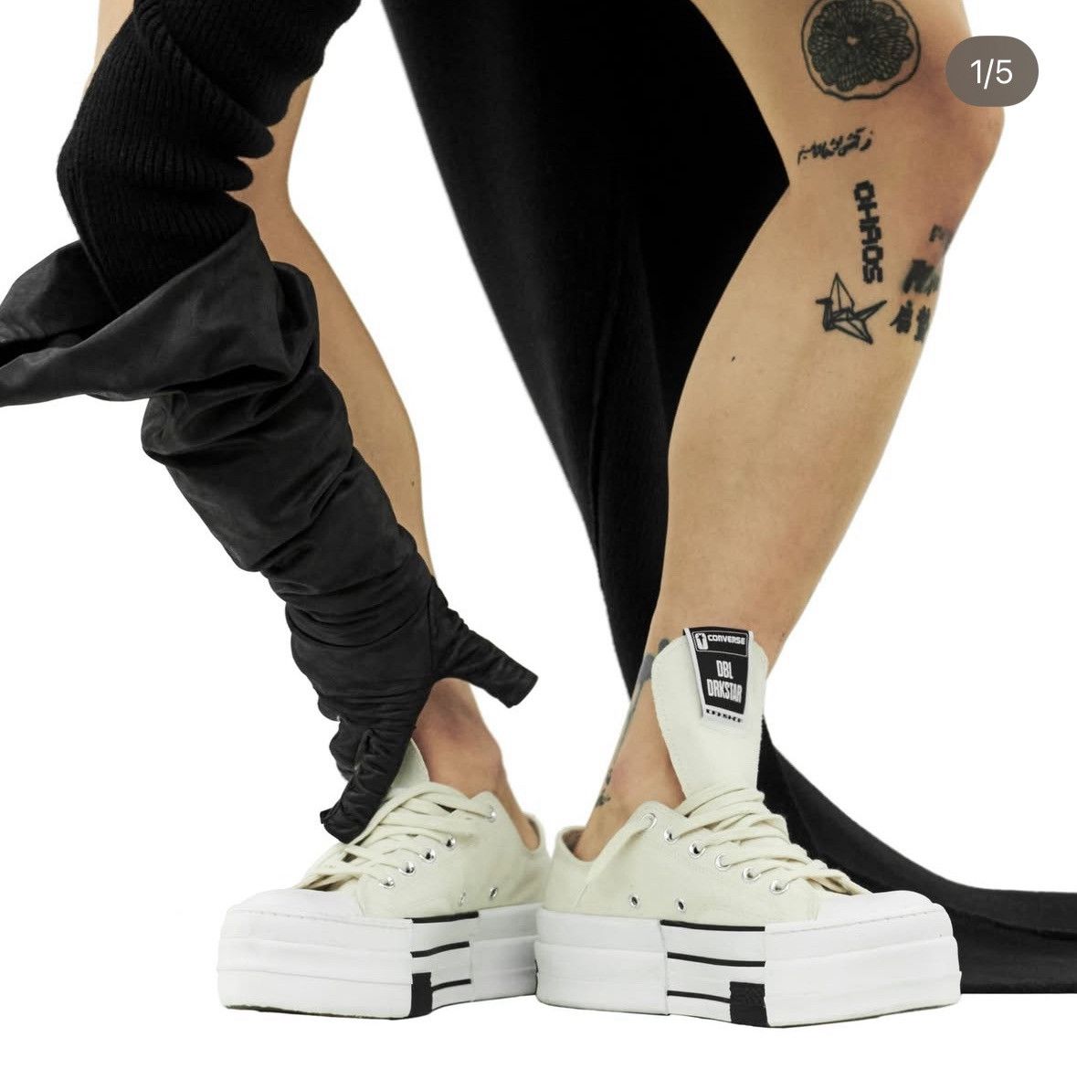 Converse × Rick Owens Drkshdw Rick Owens x Converse 70’s DBL DRKSTR Size US 8.5 / EU 41-42 - 1 Thumbnail