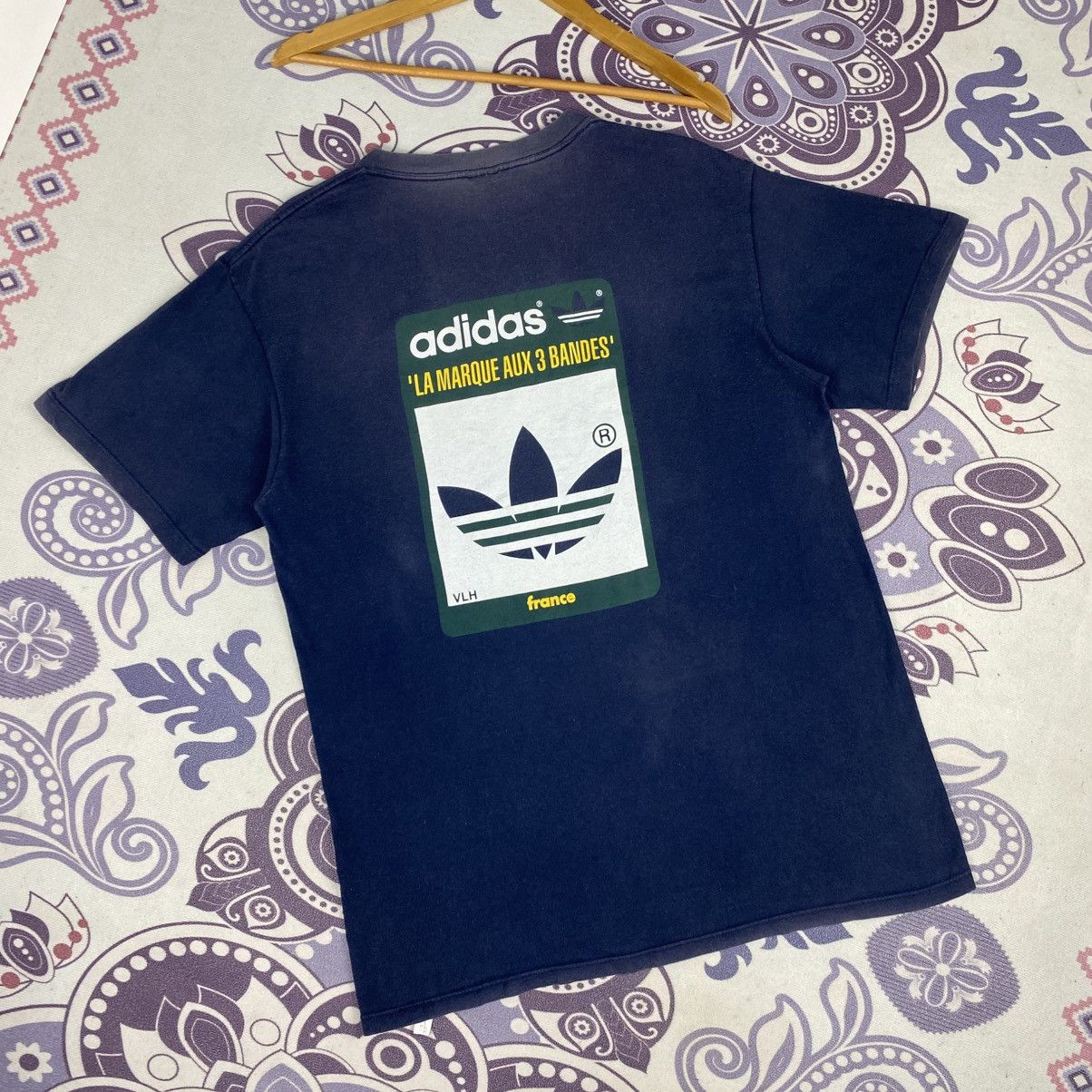 Adidas Rare🔥Vintage Adidas Sun Faded Shirt Big Logo Spell Out Size US L / EU 52-54 / 3 - 9 Thumbnail