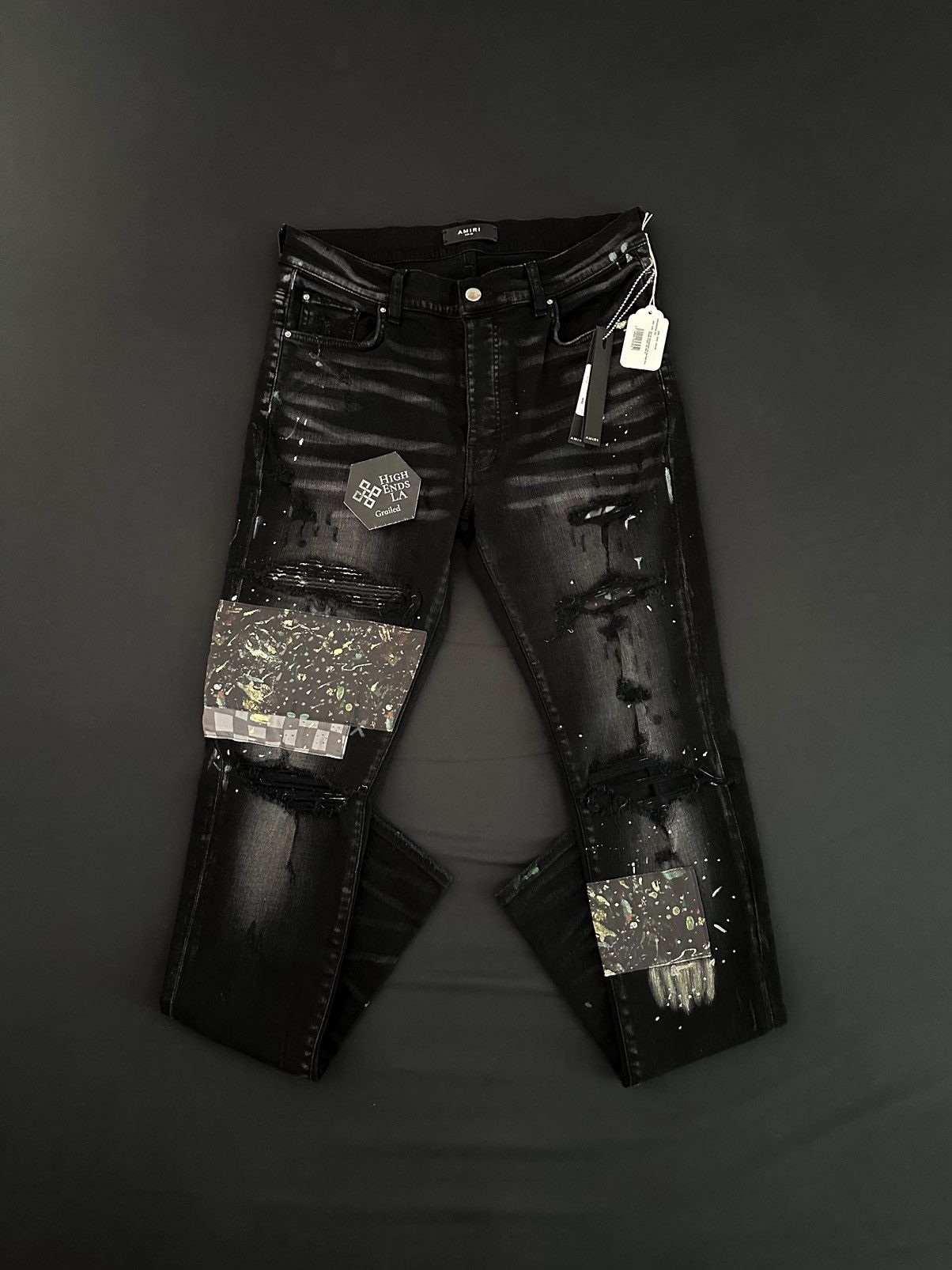 Amiri Amiri Paint Artpatch Checker Denim Jeans Size US 34 / EU 50 - 1 Thumbnail