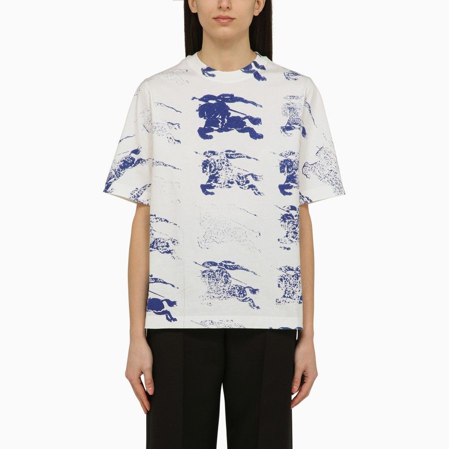 image of Burberry O1D2Blof0224 T-Shirt In White, Women's (Size Medium)