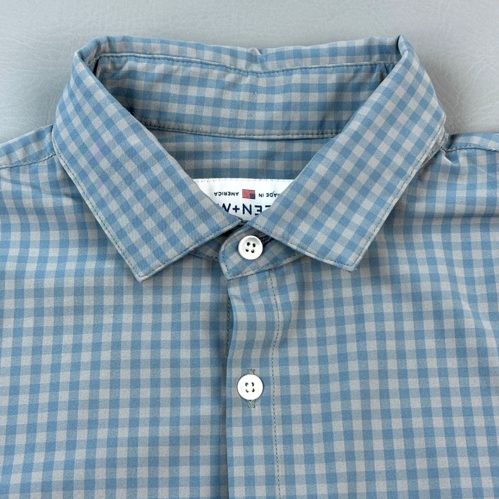 Mizzen+Main Mizzen+Main Leeward Collection Shirt Mens XL Blue Check Performance Stretch USA Shirt Mens XL Blue Check Performance Stretch USA Size US XL / EU 56 / 4 - 2 Thumbnail