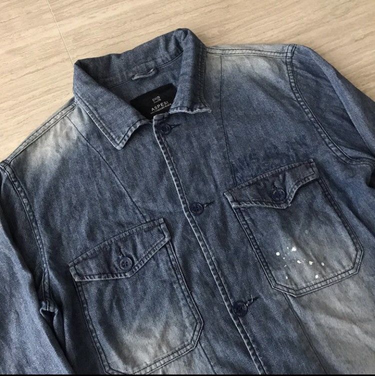 Aspesi Aspesi Spallater Herringbone Shirt Size US M / EU 48-50 / 2 - 3 Thumbnail