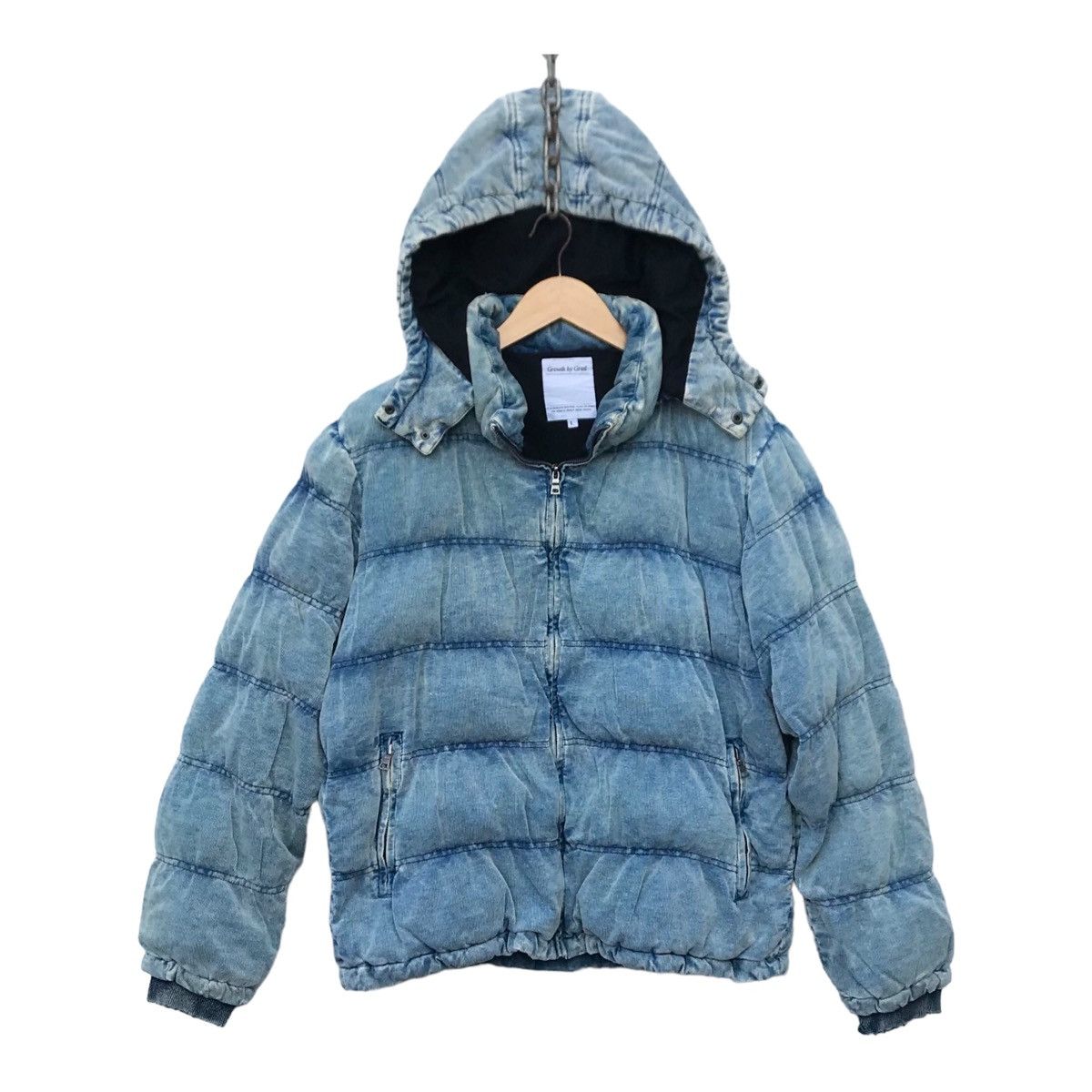 Japanese Brand Growth by Grail Faded Puffer Jacket Hoodie Size US M / EU 48-50 / 2 - 1 Thumbnail