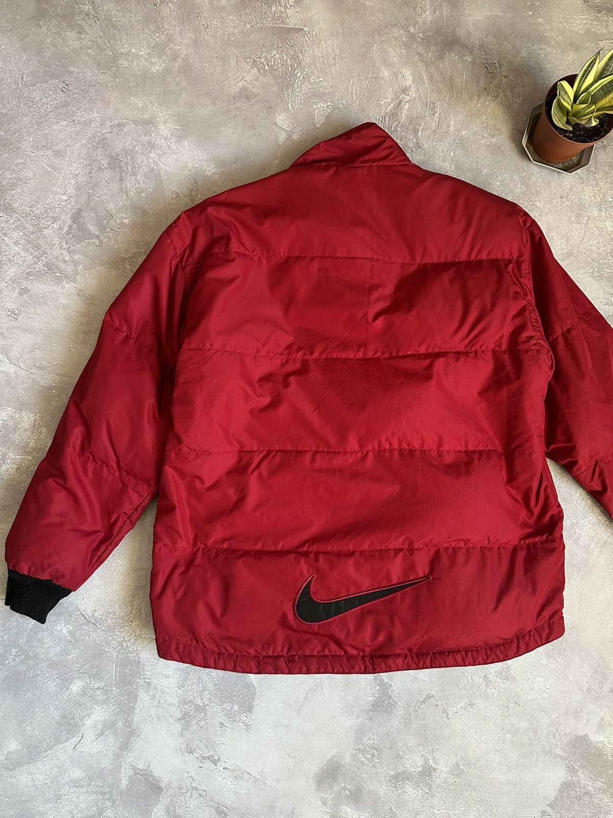 Nike Nike 90s big swoosh puffer down jacket vintage Size US M / EU 48-50 / 2 - 1 Thumbnail