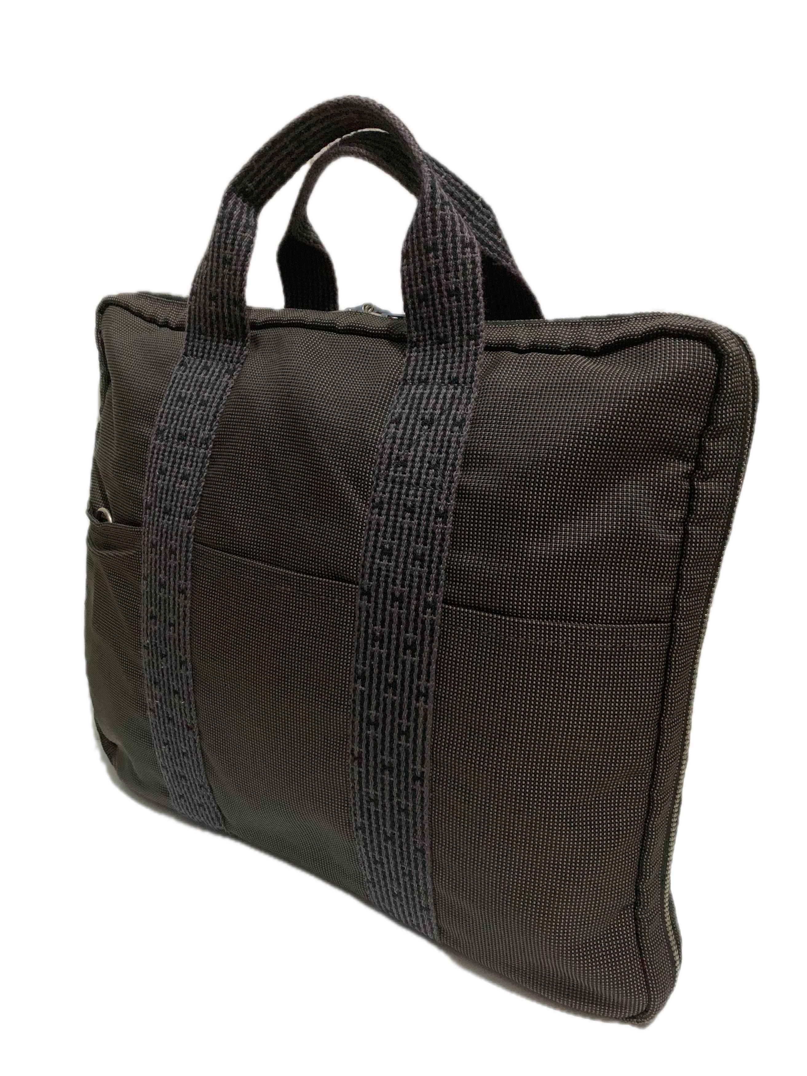 Hermes Hermes Hermes Nylon Canvas Herline Briefcase Business Bag Size ONE SIZE - 3 Thumbnail