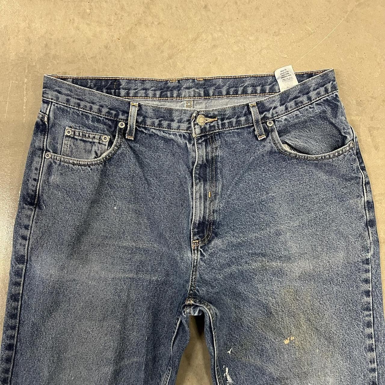 Vintage Vintage Y2K/2000s Baggy Dark wash WorkWear Essential Denim Jeans! Size US 38 / EU 54 - 4 Thumbnail